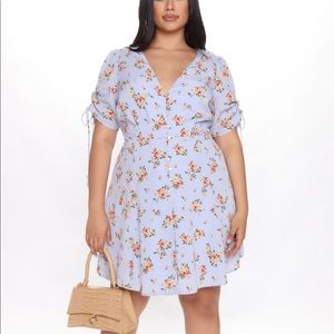 Light blue floral dress